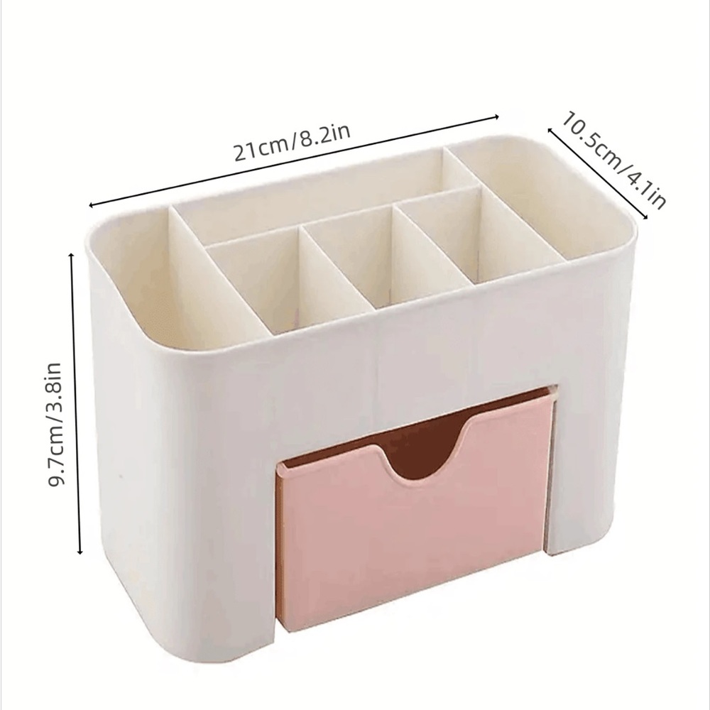 Bathroom Organizer Pink and White - Picture 3 of 4